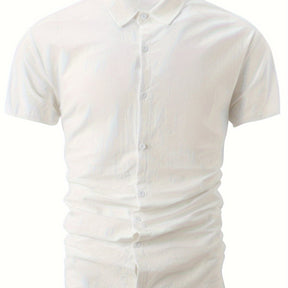 Camisa de Linho Manga Curta 