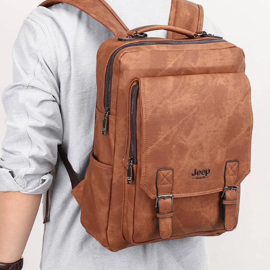 Mochila de Couro Masculina 