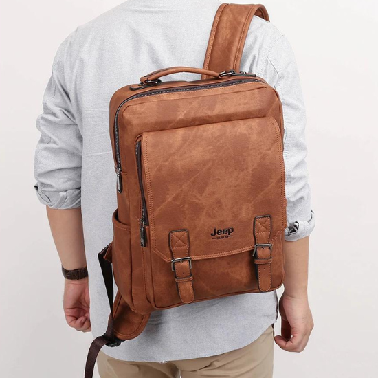 Mochila de Couro Masculina 