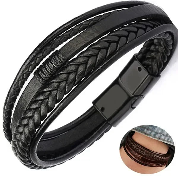 Pulseira de Couro Masculina